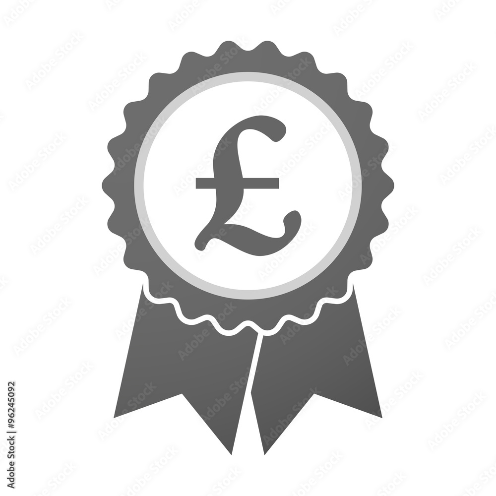 Obraz premium Vector badge icon with a pound sign