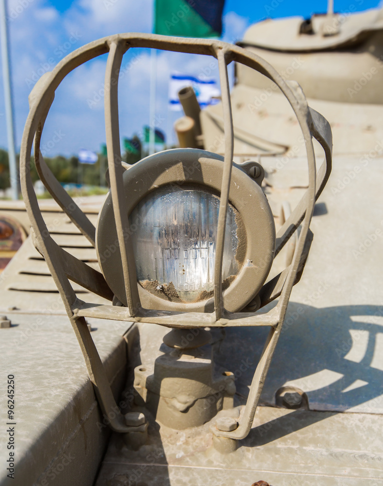 Fototapeta premium Headlight military equipment