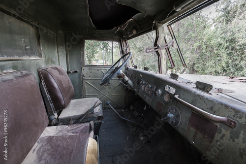 the old military vehicle