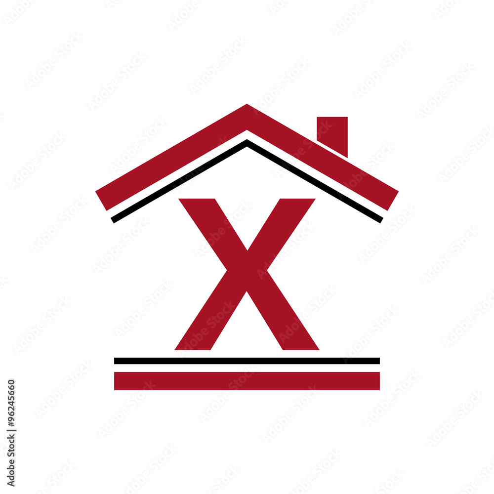 Fototapeta premium letter house real estate logo