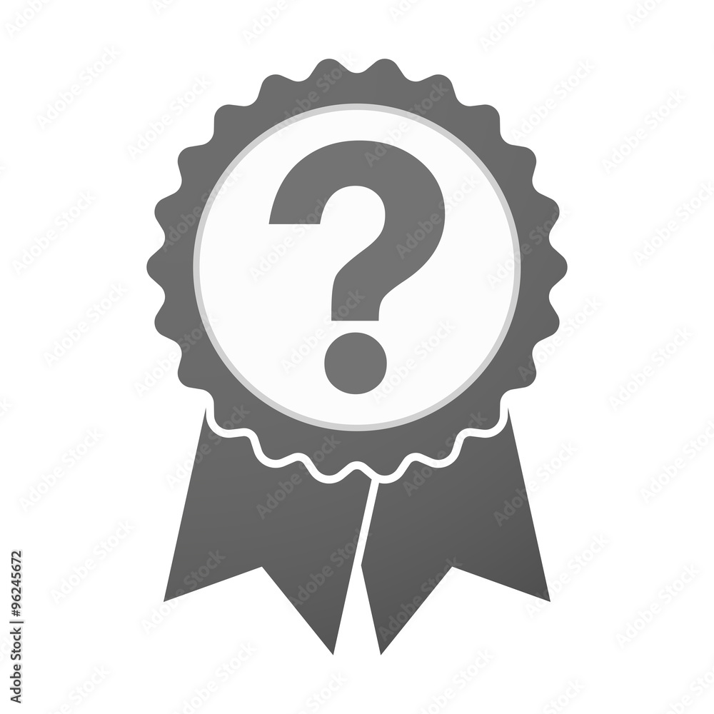 Vector badge icon with a question sign Vector badge icon with a question sign