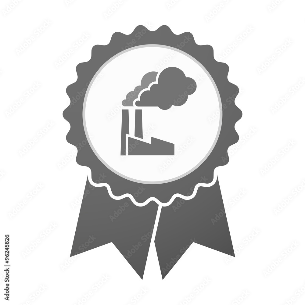 Vector badge icon with a factory Vector badge icon with a factory