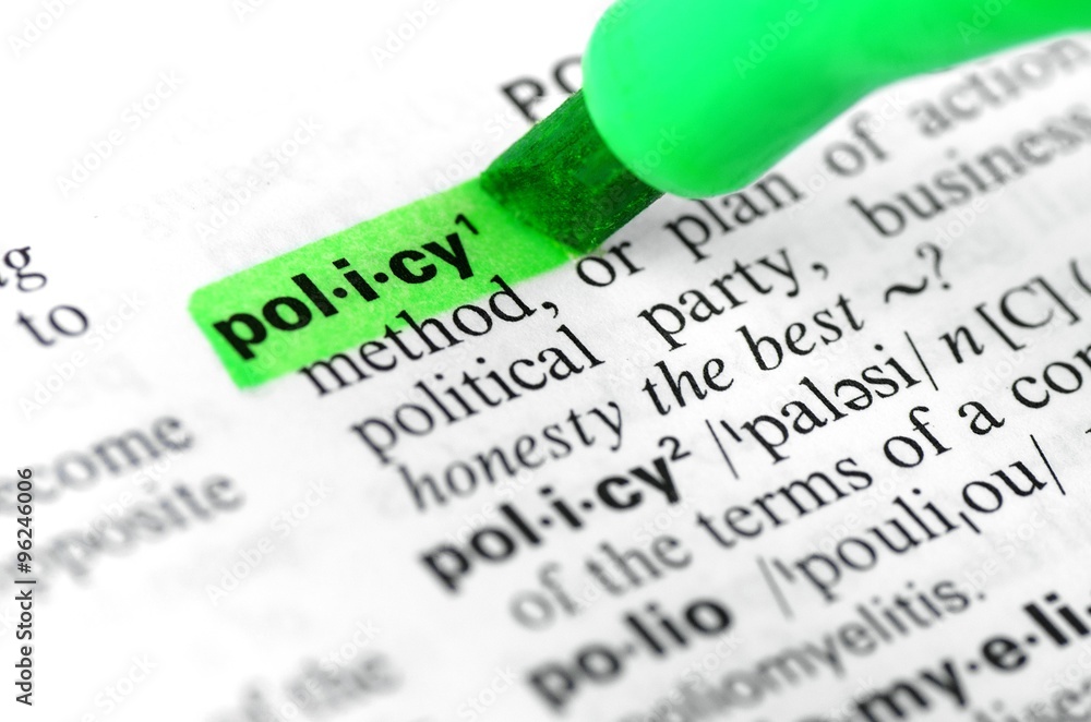 Obraz premium Policy.