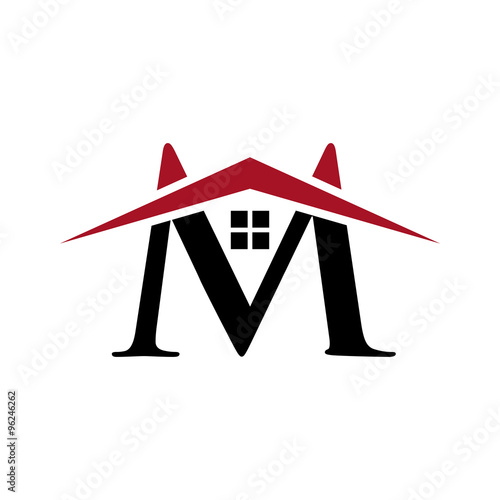letter house real estate logo