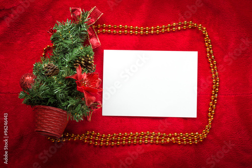  Christmas greeting card on a red background