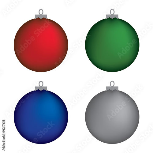 shiny christmas baubles set