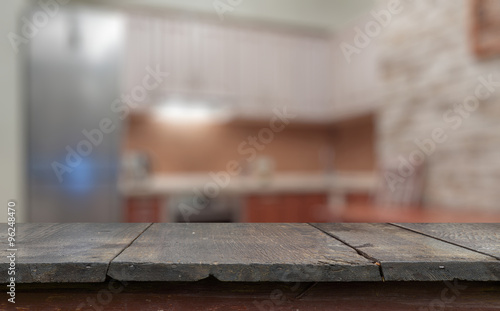 table in the kitchen