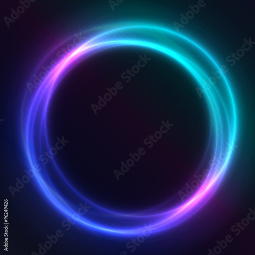 Colorful Glowing Rings vector eps10 abstract background