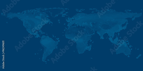 map of the world on dark blue background vector