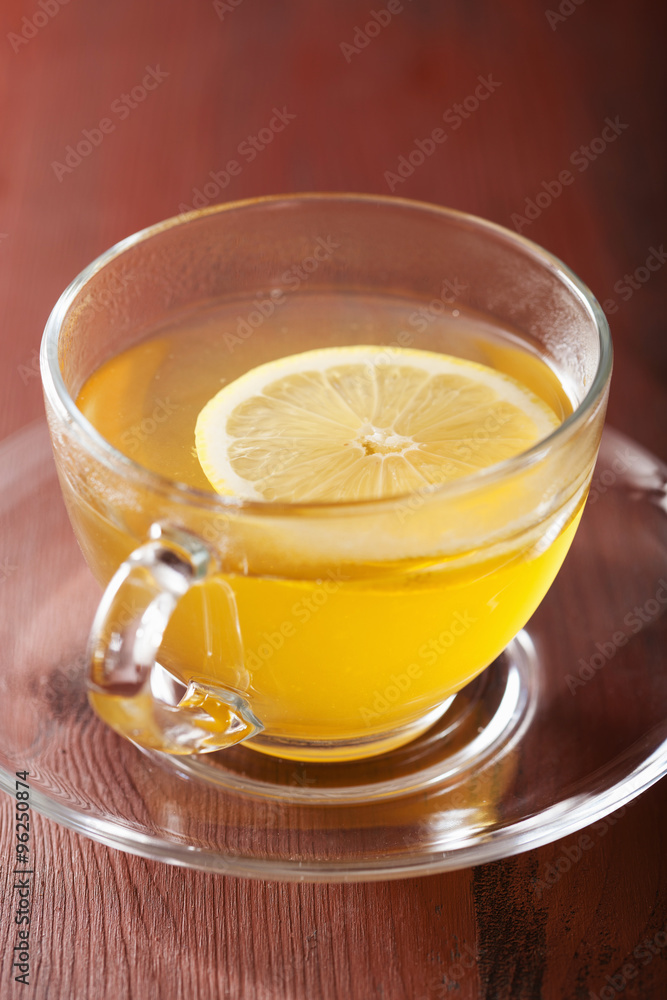 hot lemon ginger tea in glass cup hot lemon ginger tea in glass cup