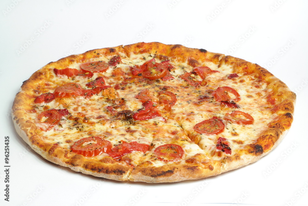 Mix pizza on isolated white backround Mix pizza on isolated white backround