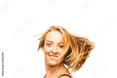 Beautiful  Woman Shaking Her Hair