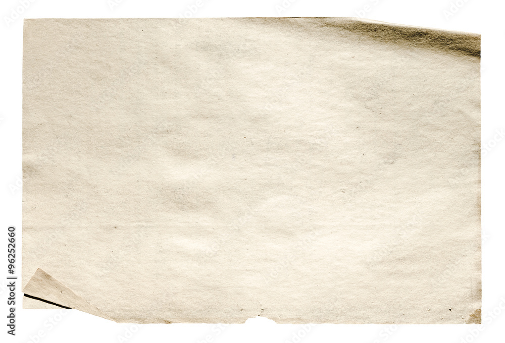 Obraz premium old paper isolated on white background