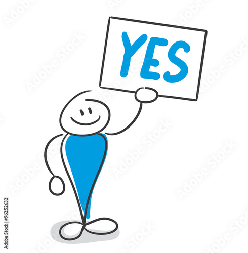 Stick Figure Series Blue
