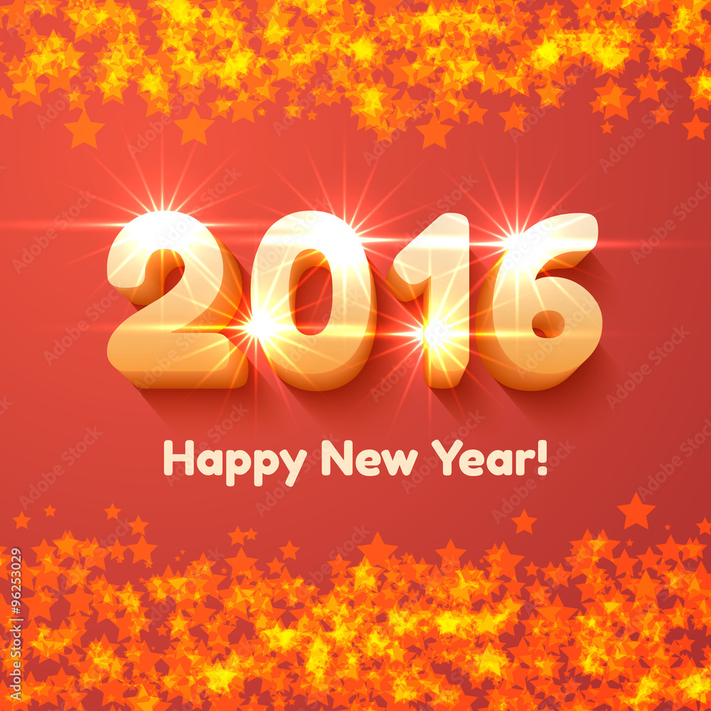 Happy New Year 2016 text design Happy New Year 2016 text design