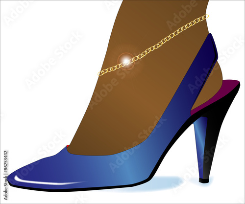 Blue High Heel Shoe