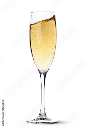 Champagne glass with splash