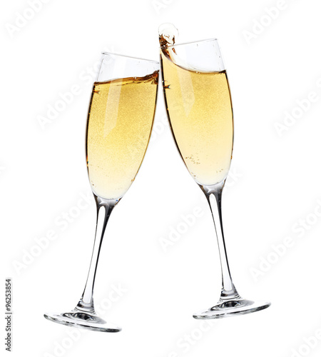Cheers! Two champagne glasses