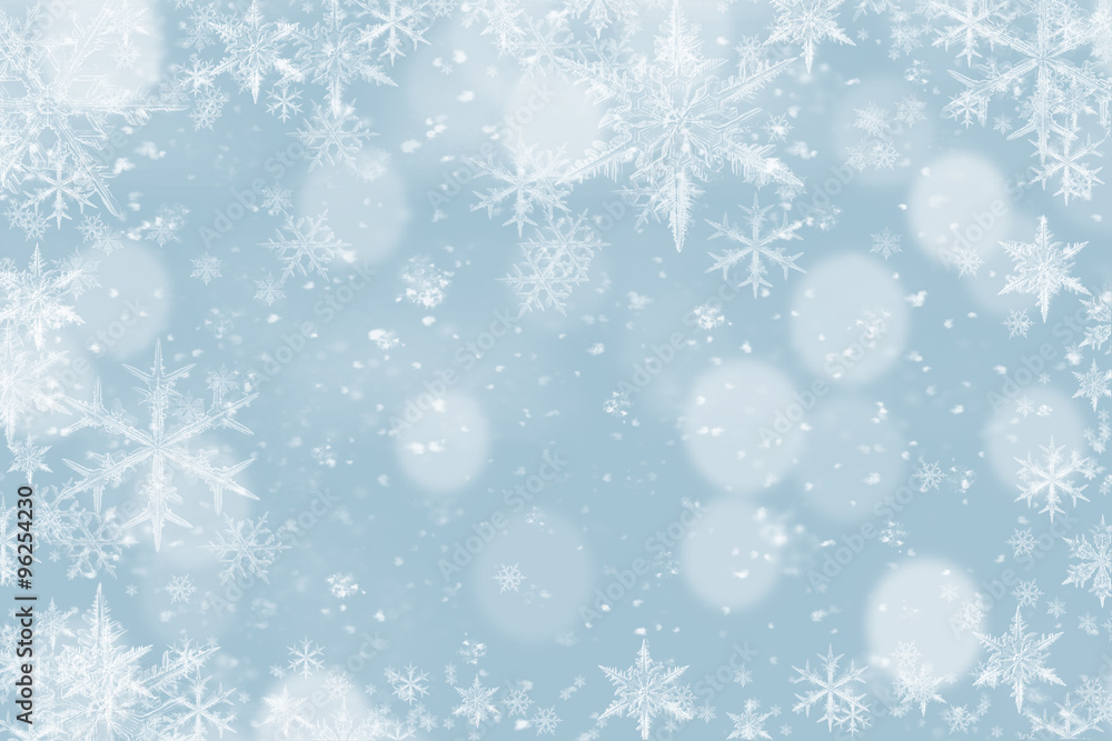 Winter background , snow, snowflakes