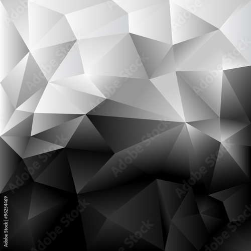 Vector Background Abstract Polygon Black and white