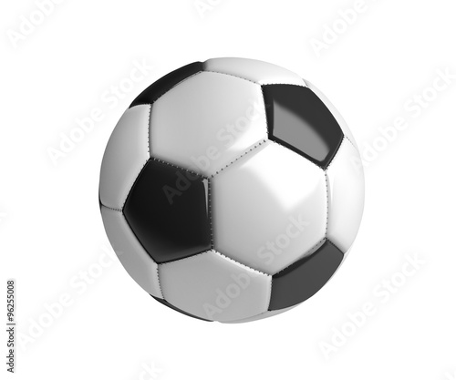 A realistic soccer ball isolated on a white background.