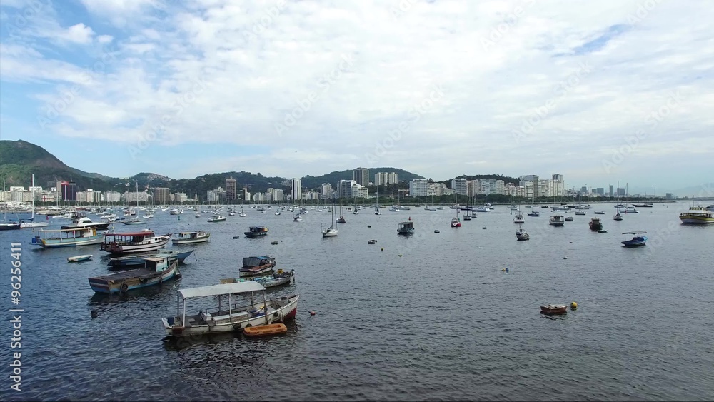 Aerial view of Guanabara Bay in Rio de Janeiro, Brazil. Aerial view of Guanabara Bay in Rio de Janeiro, Brazil.