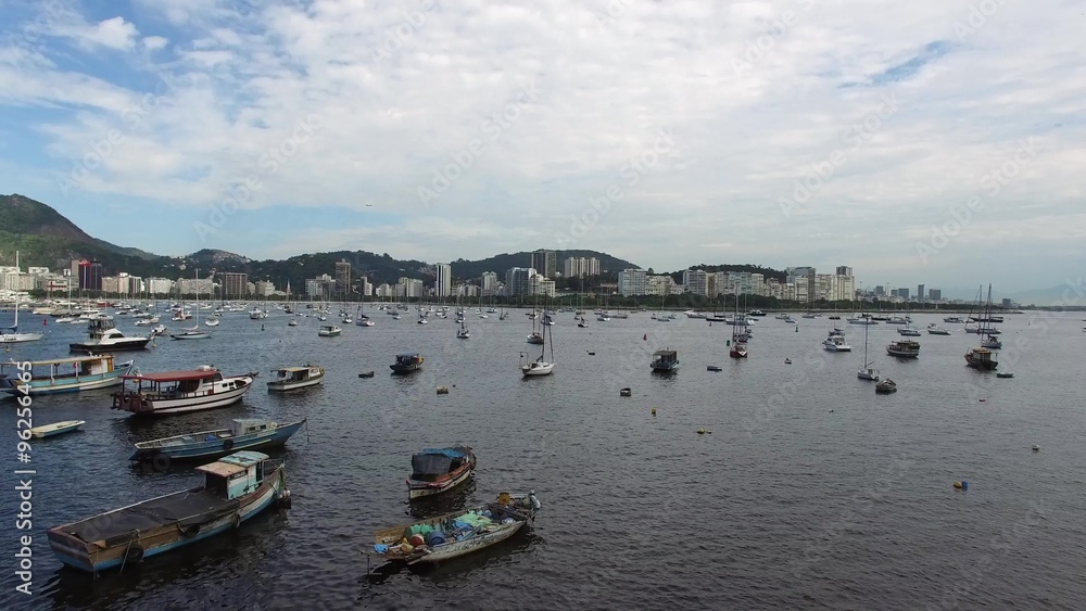 Aerial view of Guanabara Bay in Rio de Janeiro, Brazil. Aerial view of Guanabara Bay in Rio de Janeiro, Brazil.