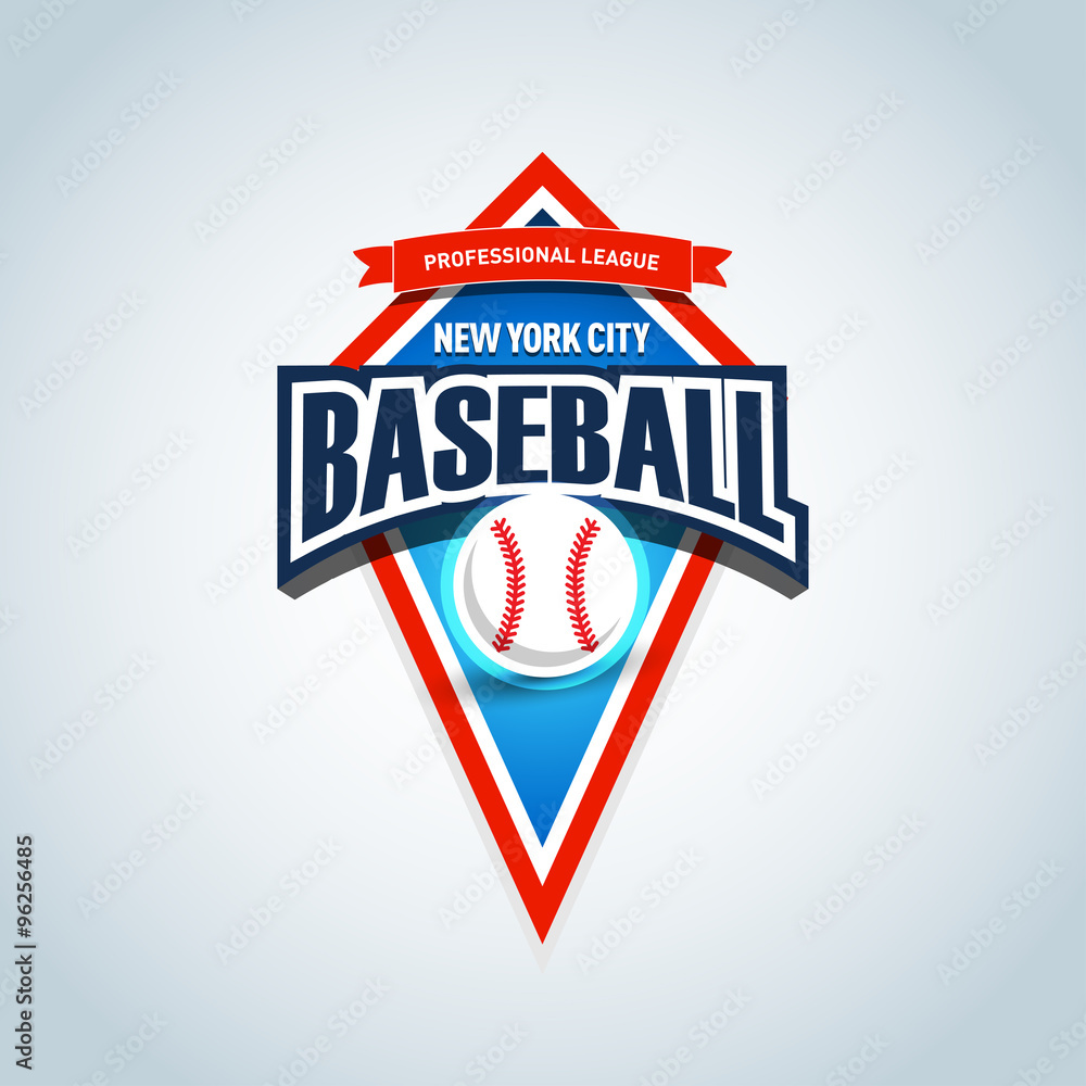Baseball team logo template. Baseball emblem, logotype template, t-shirt apparel design. Baseball ball. Sport badge for tournament or championship.