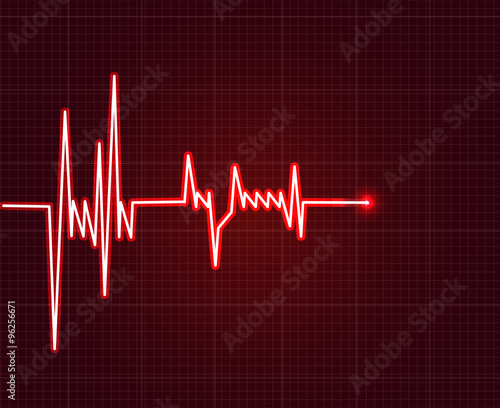 Electrowave heart beat, cardiogram. Pulse icon