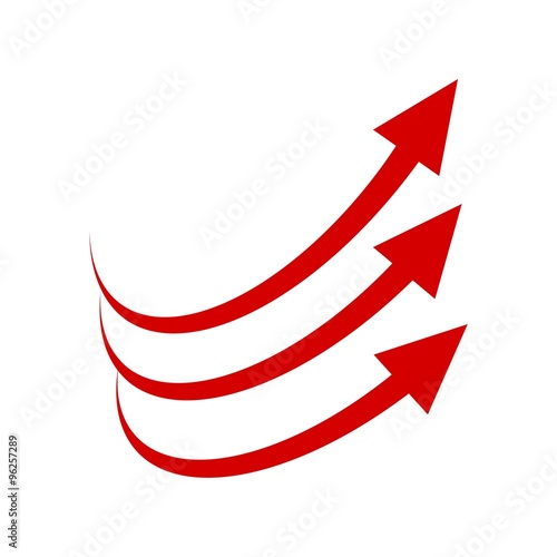 Arrow chart business finance red logo