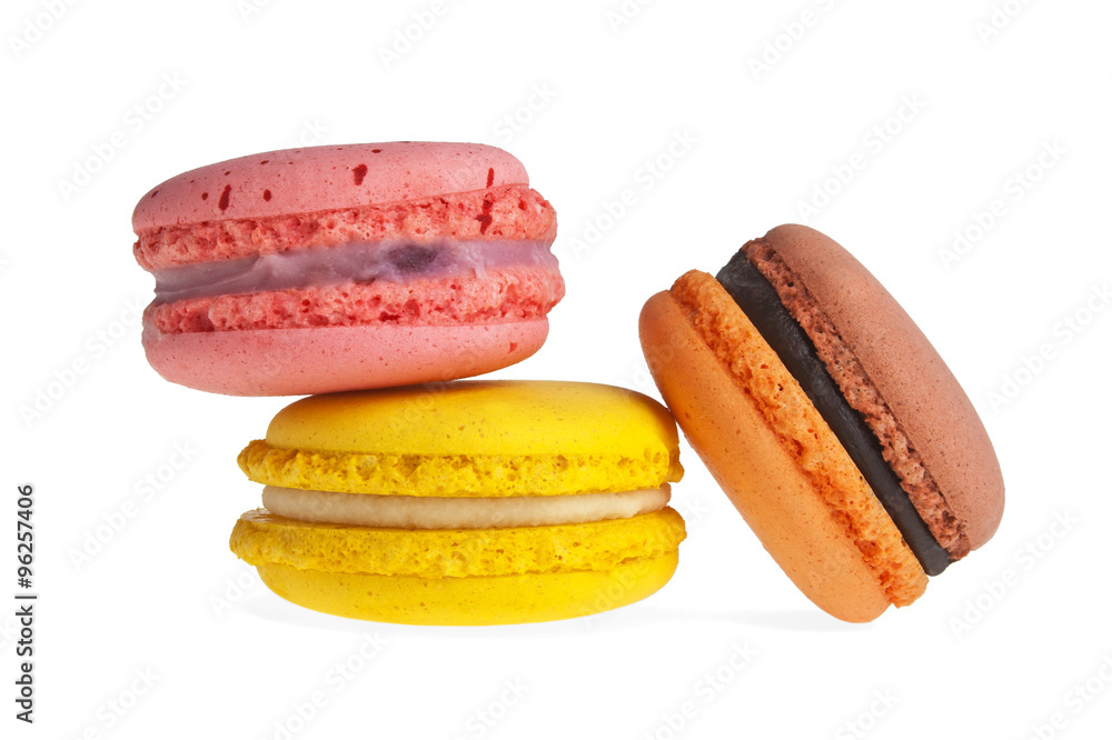 Colorful macaroon isolated on white background Colorful macaroon isolated on white background