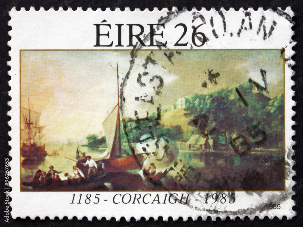 Postage stamp Ireland 1985 Cork City Charter