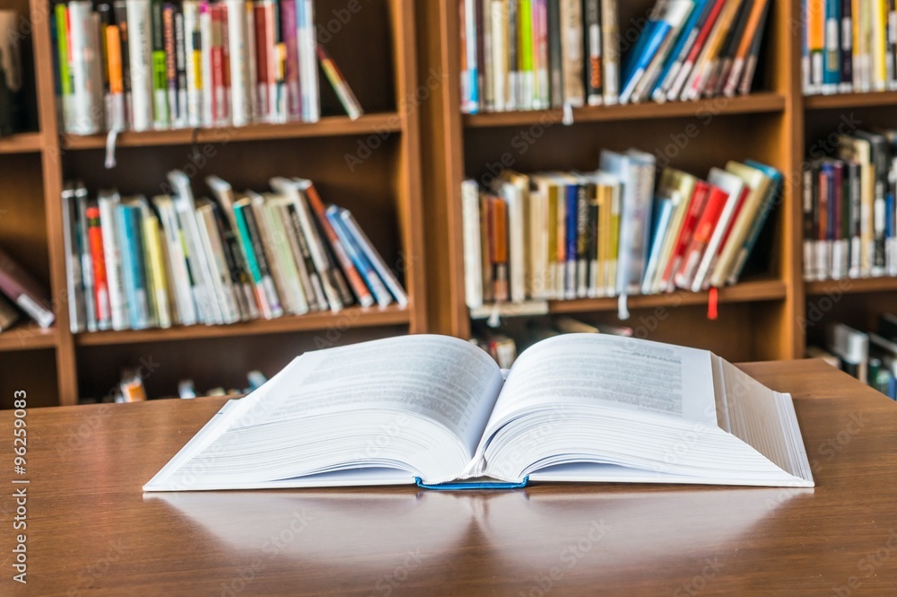 Open book on the table