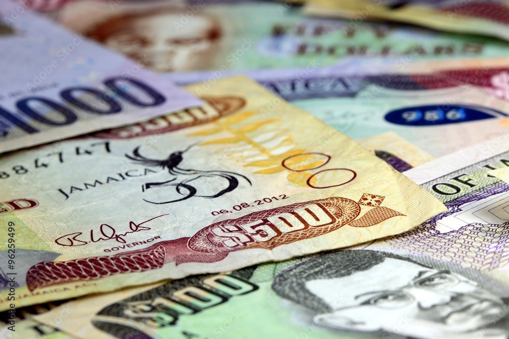 Jamaica currency - Banking and economic stability concept Jamaica currency - Banking and economic stability concept