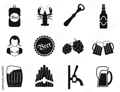 Beer icons set