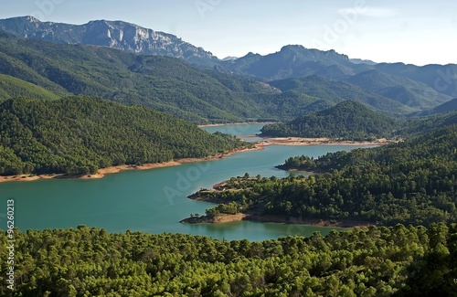 Embalse del Tranco, en el parque natural de Cazorla, Segura y Las Villas.