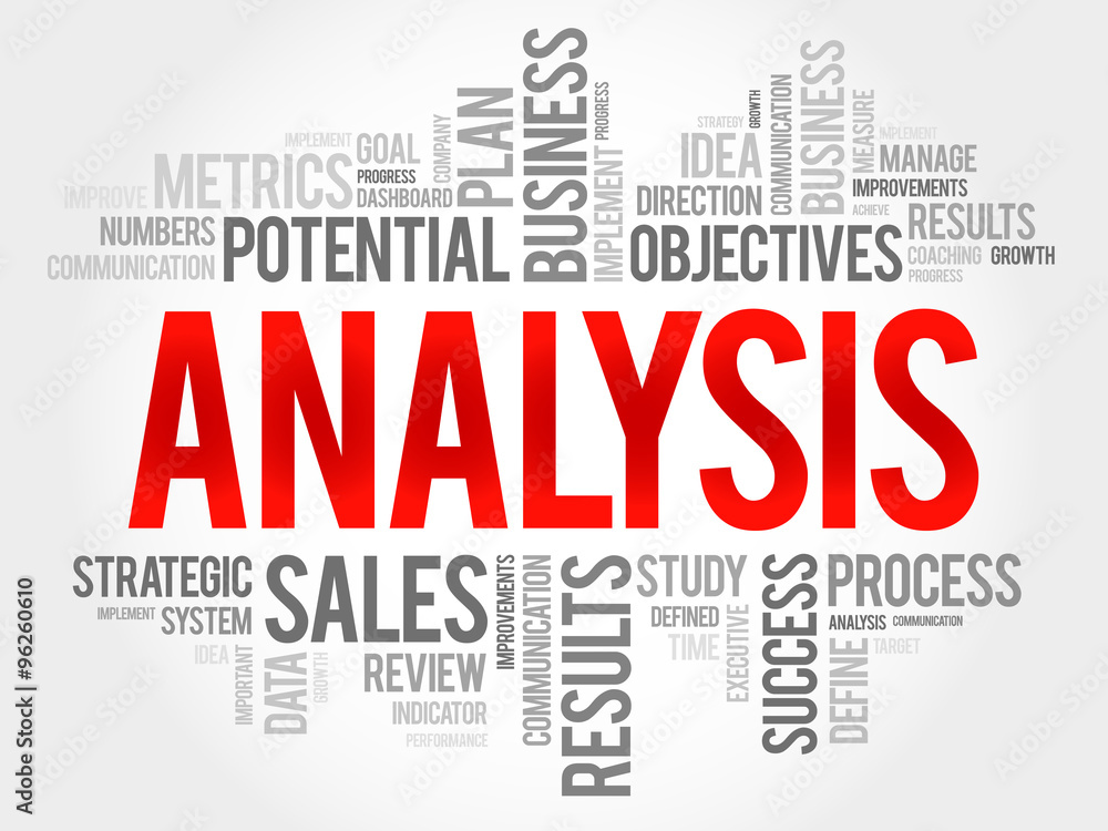 Fototapeta premium Analysis word cloud, business concept