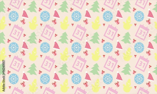 Pattern New Year. Vector.Endless texture can be used for wallpaper, pattern fills, web page,background.