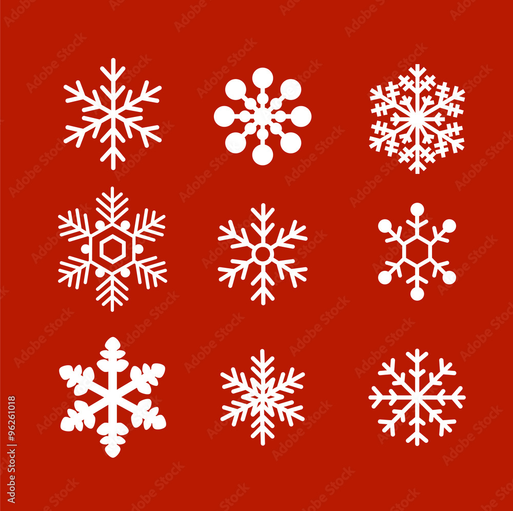 Flat snowflakes vector Flat snowflakes vector