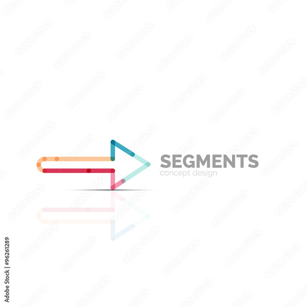 Arrow icon vector logo. Company branding element Arrow icon vector logo. Company branding element