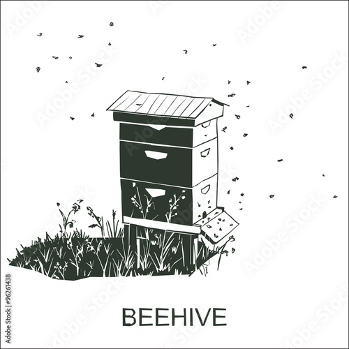 Beehive vector isolated