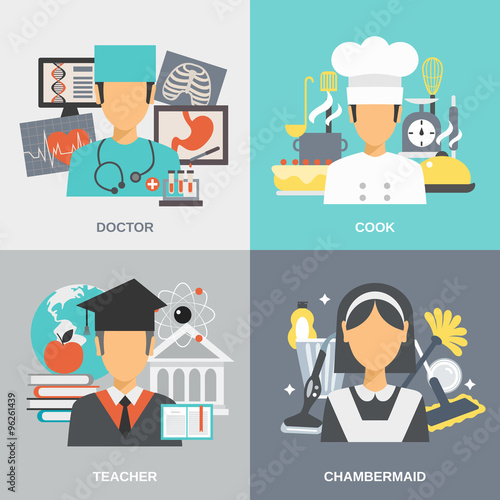 Profession Flat Set