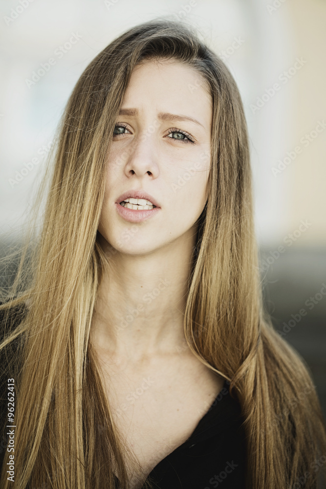 Emotional young woman Emotional young woman