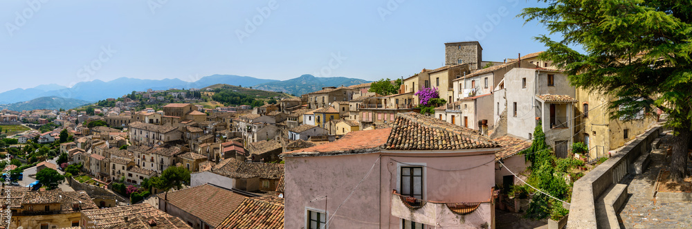 Panoramic view from Tomaso Campanella Square, Altomonte.
