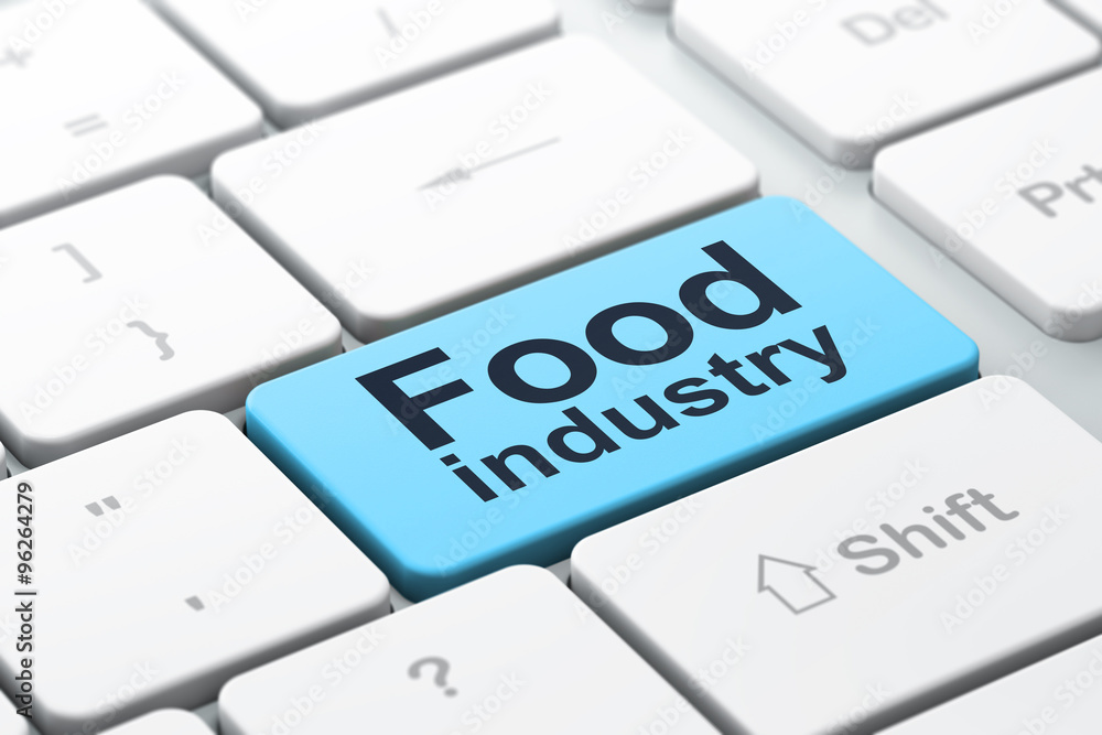 Industry concept: Food Industry on computer keyboard background Industry concept: Food Industry on computer keyboard background