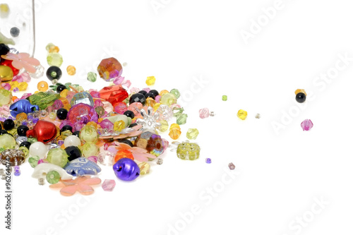 Colorful beads/Colorful beads isolated on white background.