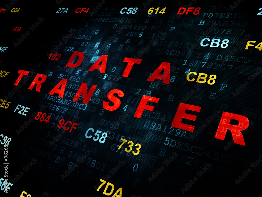 Information concept: Data Transfer on Digital background Information concept: Data Transfer on Digital background