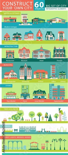 Big set with City Infographic Objects. 