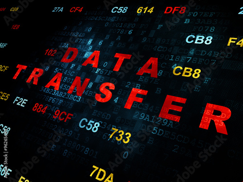 Information concept: Data Transfer on Digital background