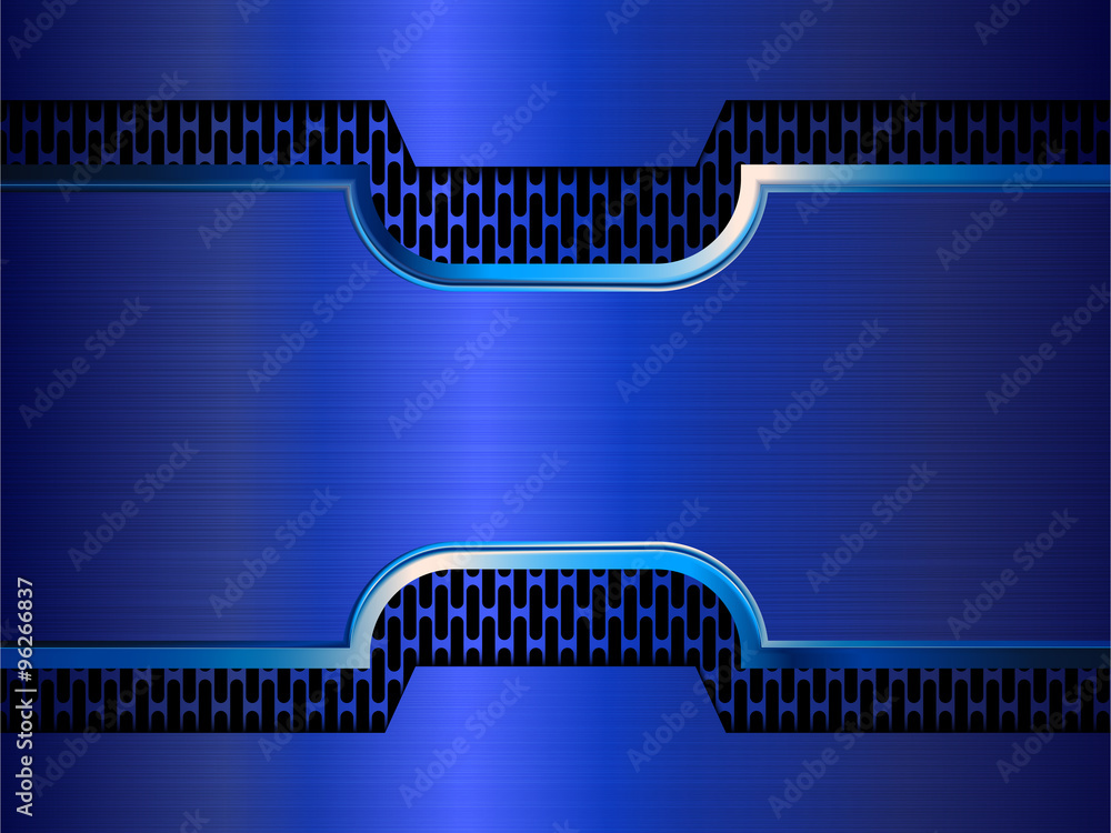 Abstract technology background. Vector metallic banner.